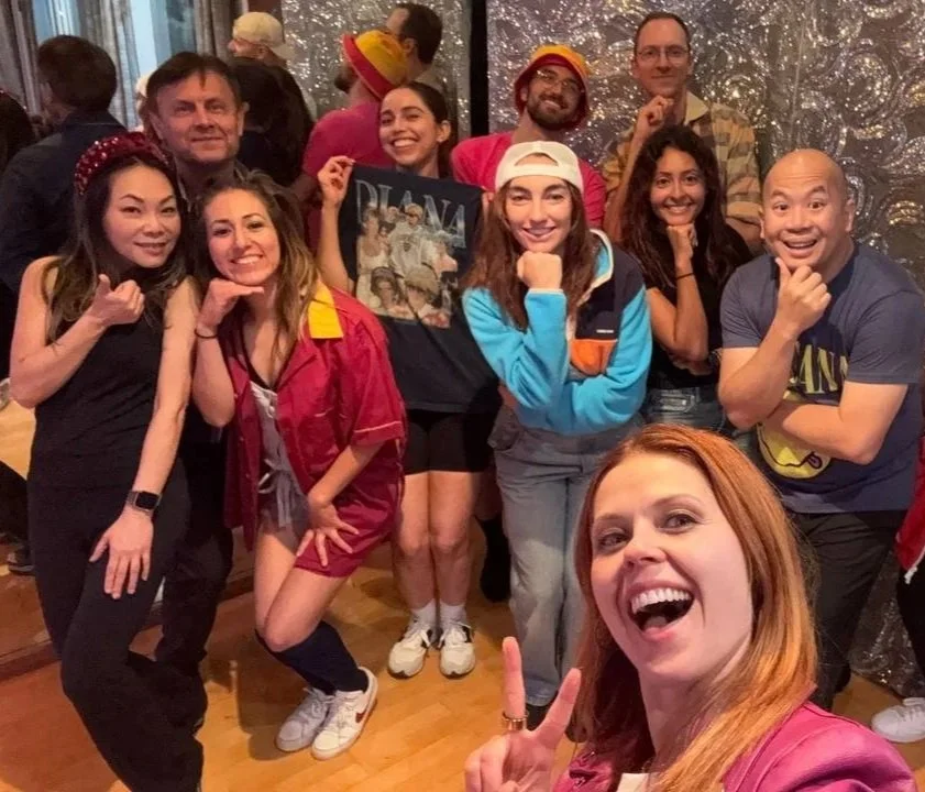 Adult ballroom and social dance students at YCD Studio during a South Bay social event