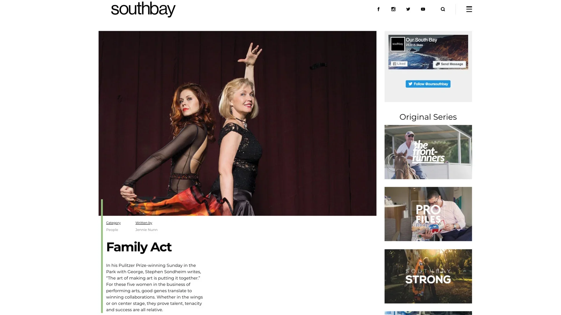 two adults featured in a lifestyle magazine photoshoot