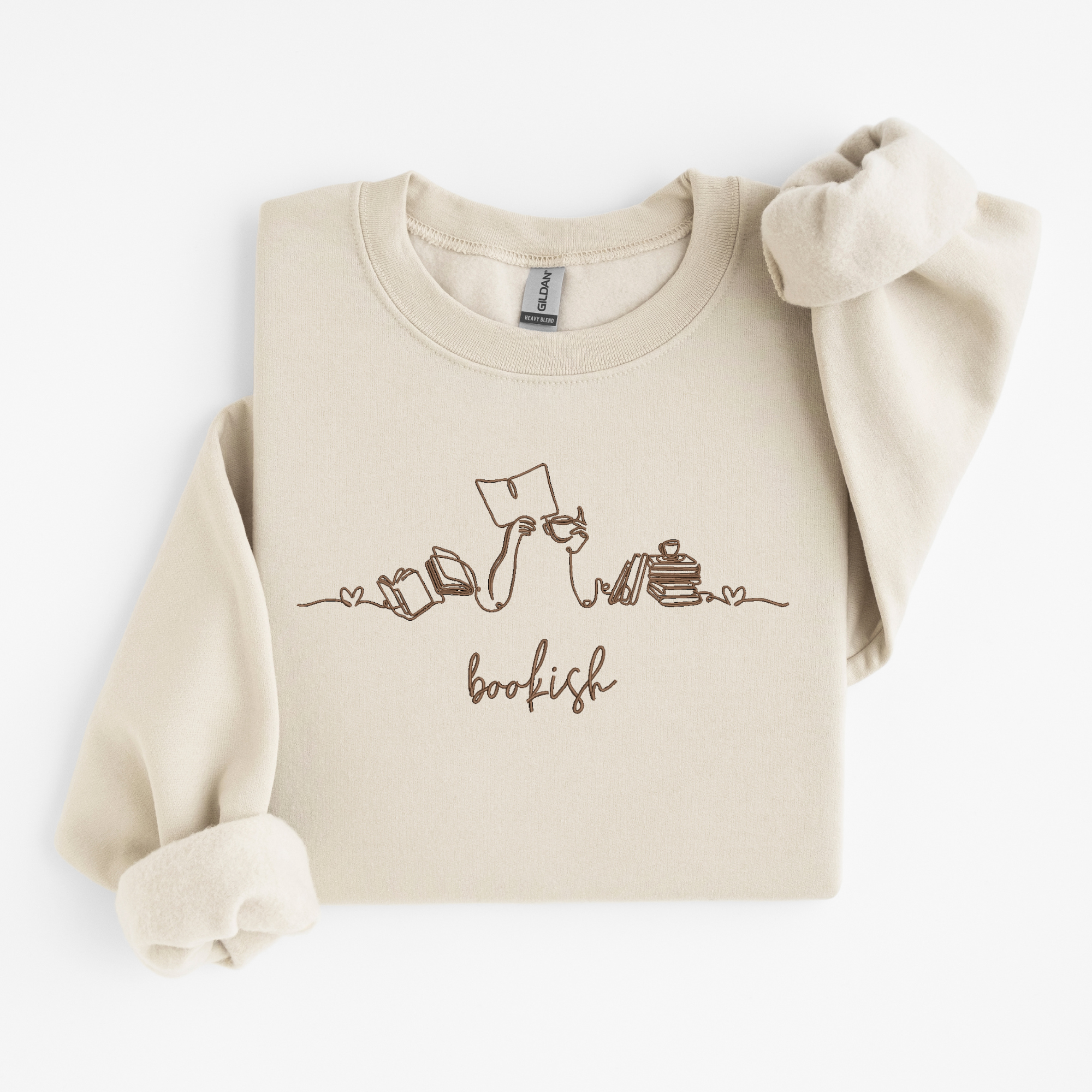 bookish embroidered sweatshirt