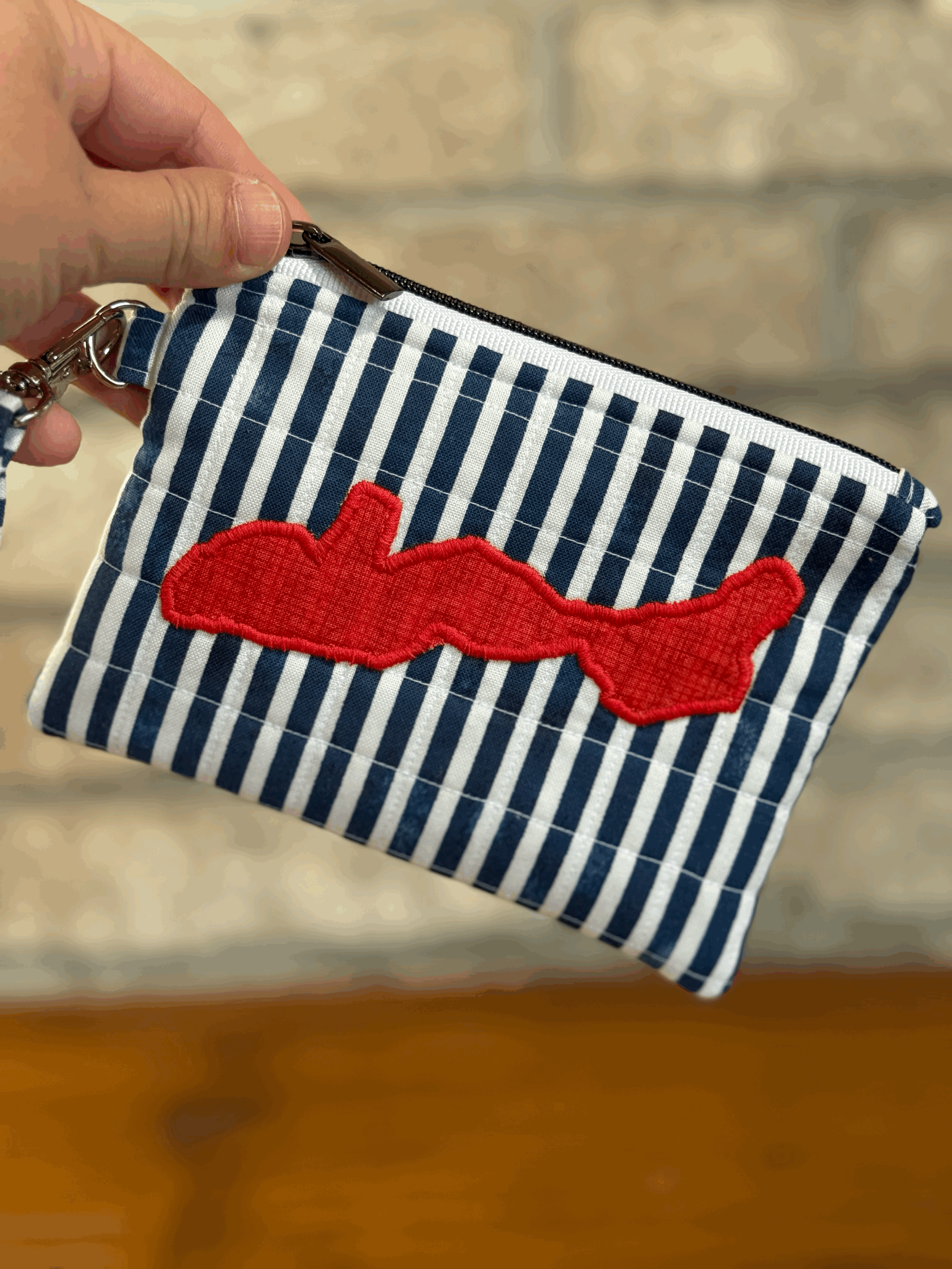 quilted Lake Geneva wristlet