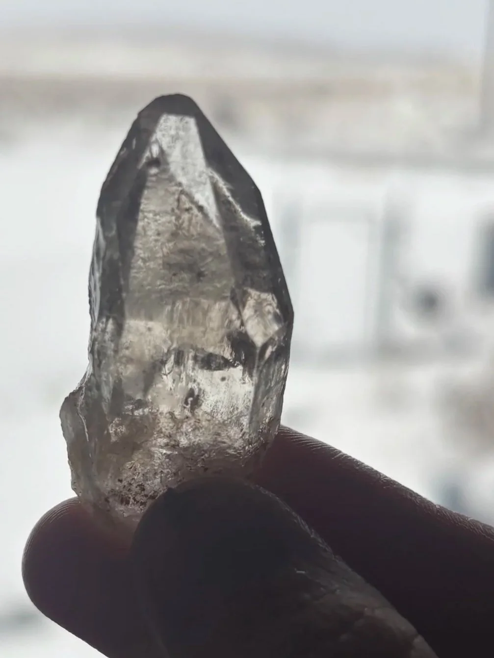 Clear quartz crystal