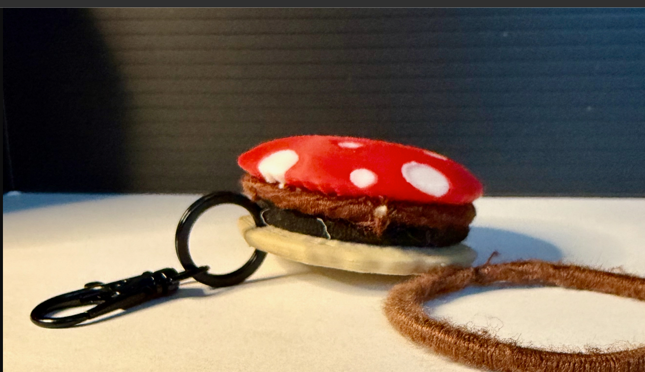 Accroche-élastique champignon imprimé en 3D