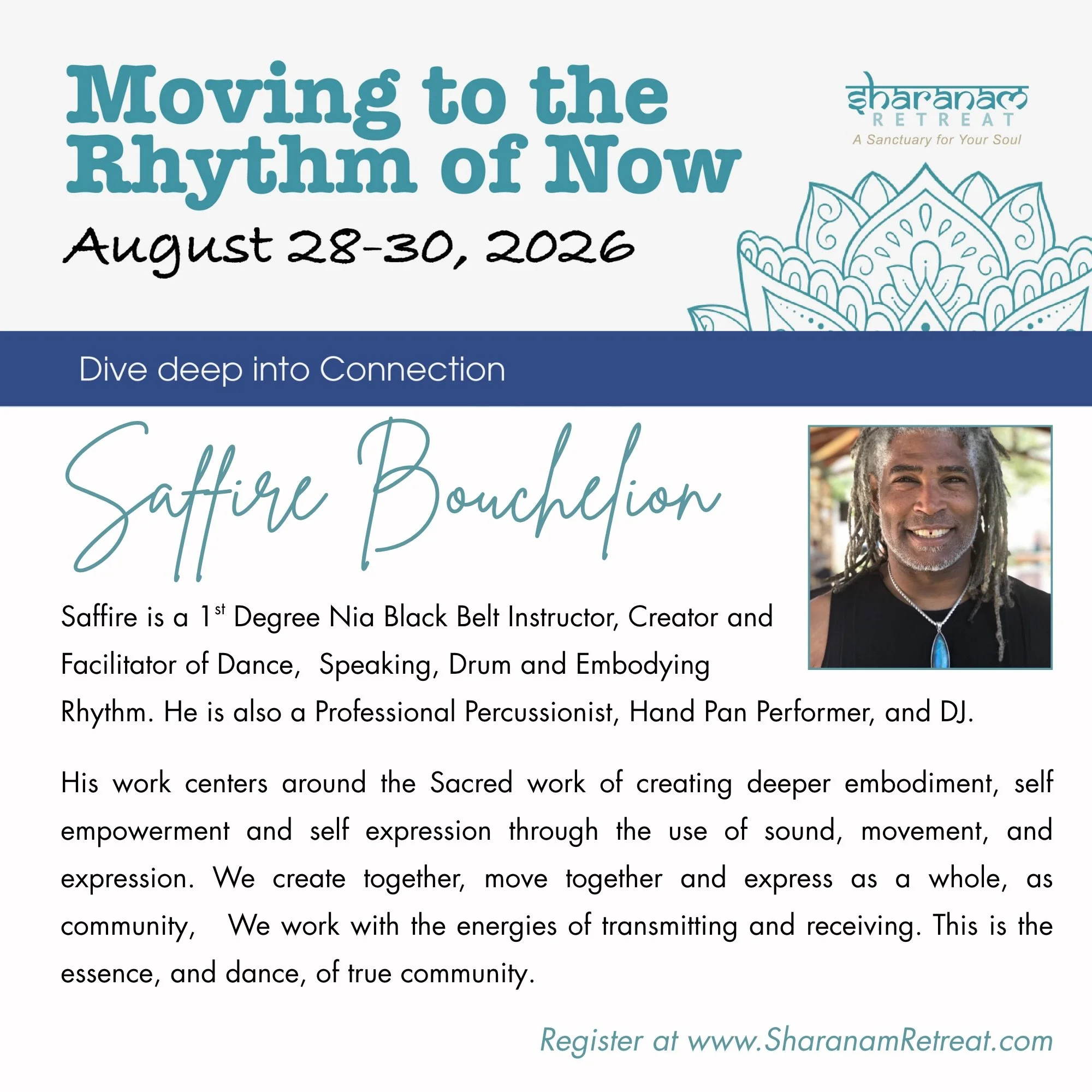 We are so grateful to have Saffire join us in between his full summer festival schedule!