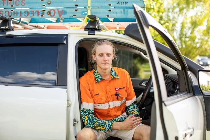 Tradie Owen encourages men to reach out for support