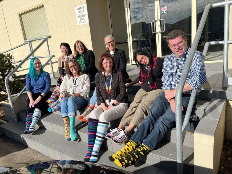 Wearing crazy socks for a serious cause