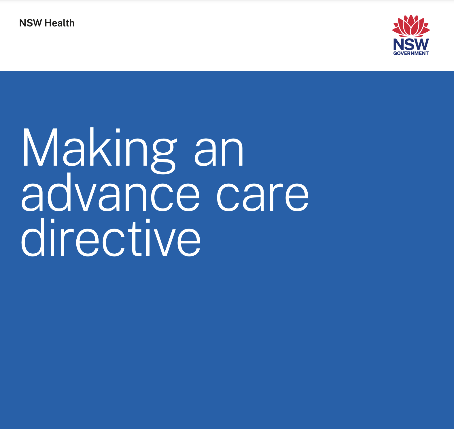 NSW Health - Making an Advance Care Directive
