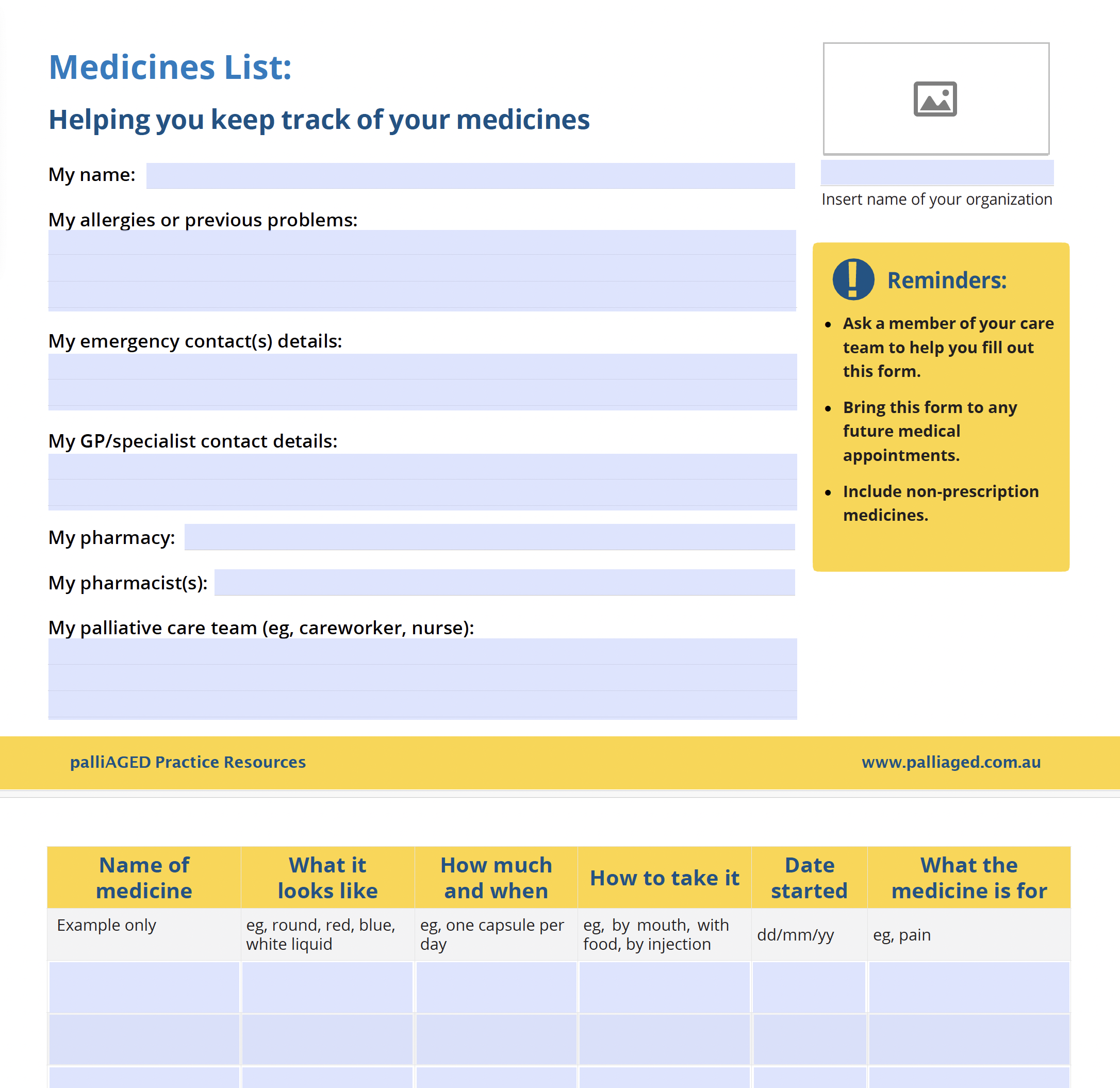 Medicines List