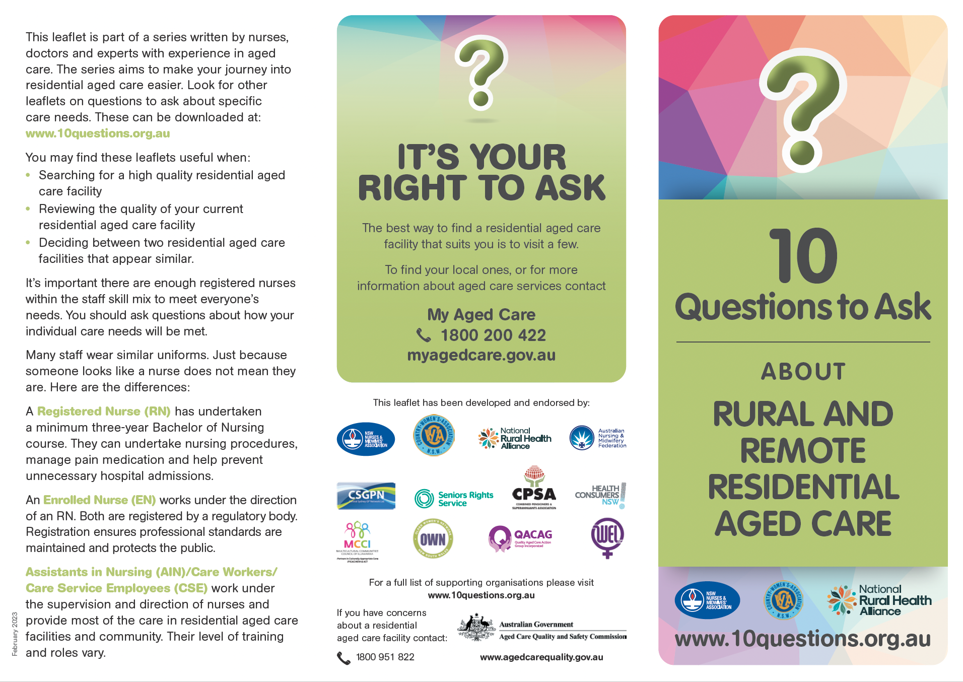 10 questions to ask about rural and remote residential care