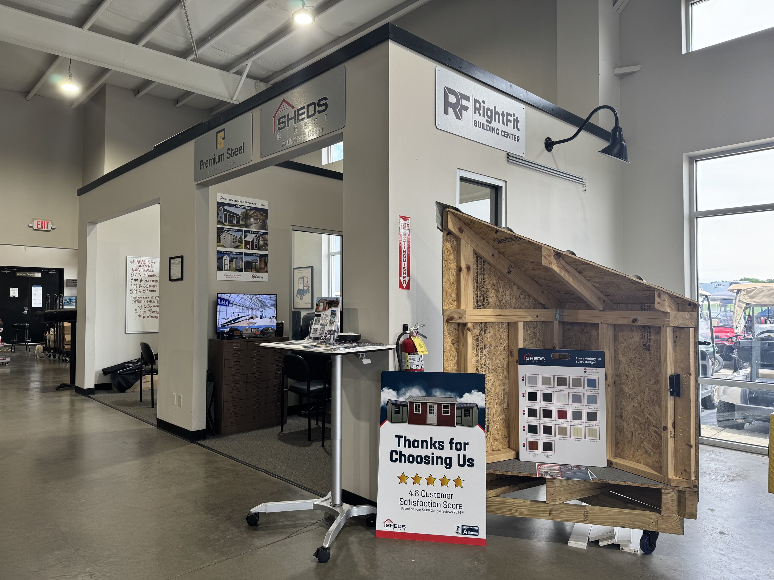 RightFit Building Center showroom in Springfield, Ohio