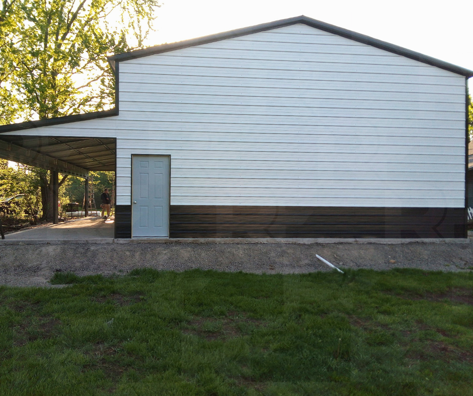 RightFit Building Center completed garage with porch project