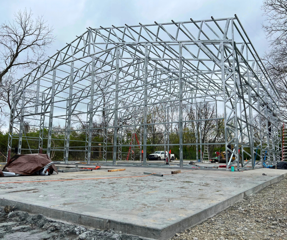 1. David's Masterpiece steel building installed by David and his crew