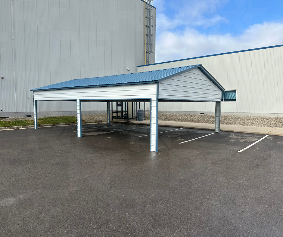 Custom metal break shelter installed at Ohio business