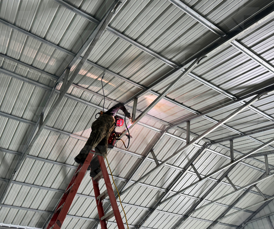 RightFit Building Center completed steel garage project