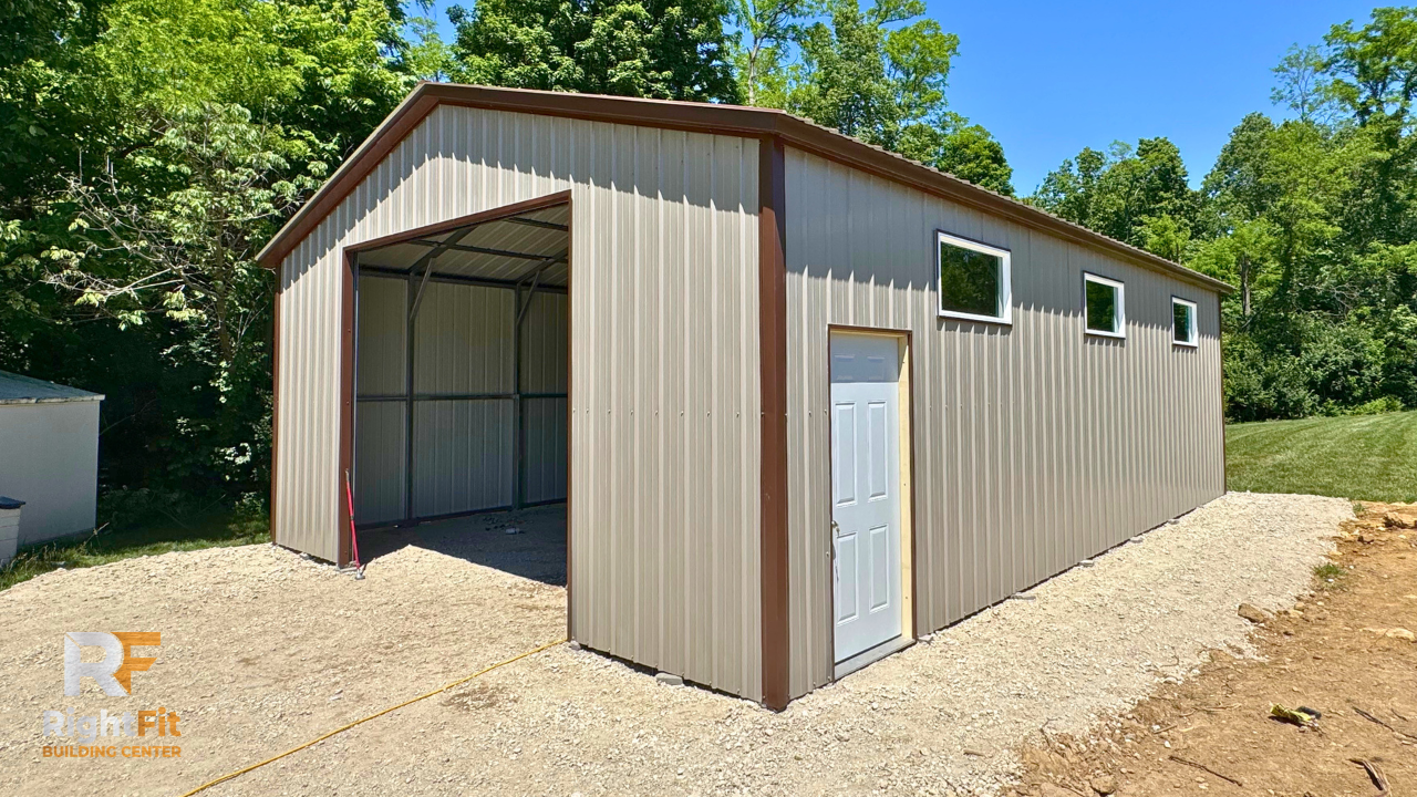 24x35 metal garage in Vandalia Ohio