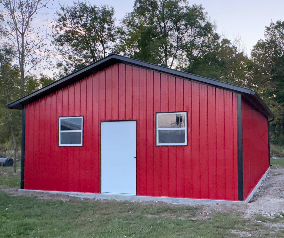 24x30 metal building near West Liberty Ohio