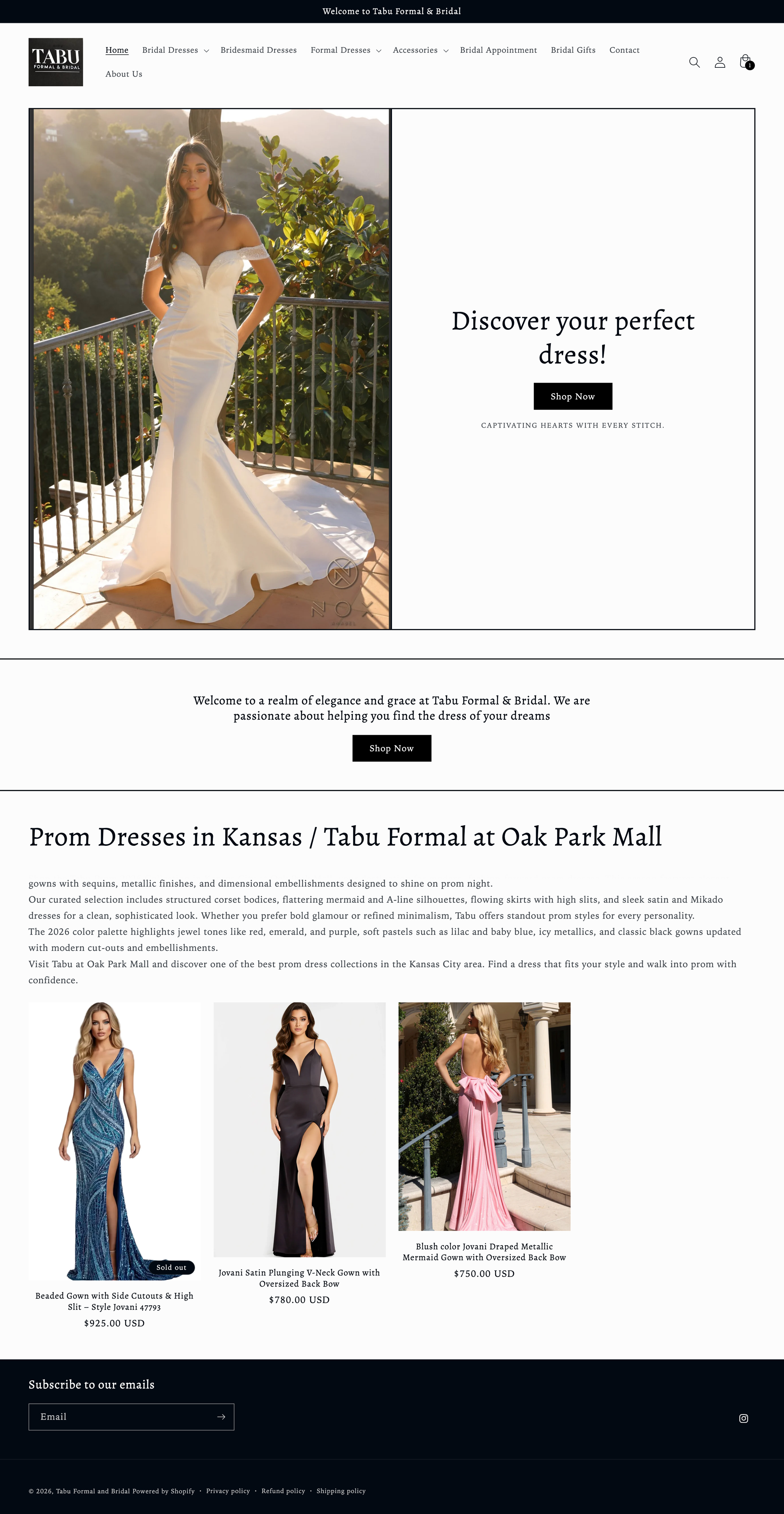 Tabu Formal and bridal website - Delight Media.png