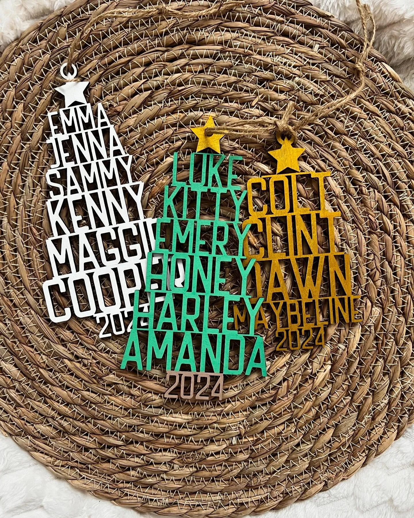 A few custom ornament options have posted and OMG 😻 RetroRanchCreations.com #custom #christmas #christmasdecor #christmastree