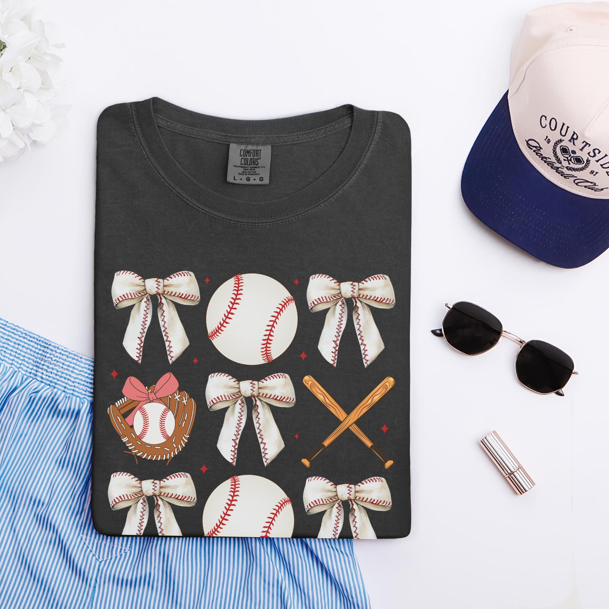 Baseball Bows  Graphic Tee