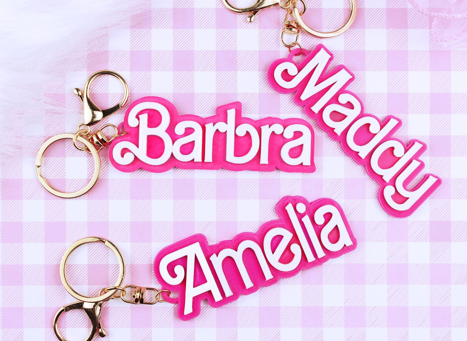 Acrylic Barbie Inspired Keychain/Bagtag