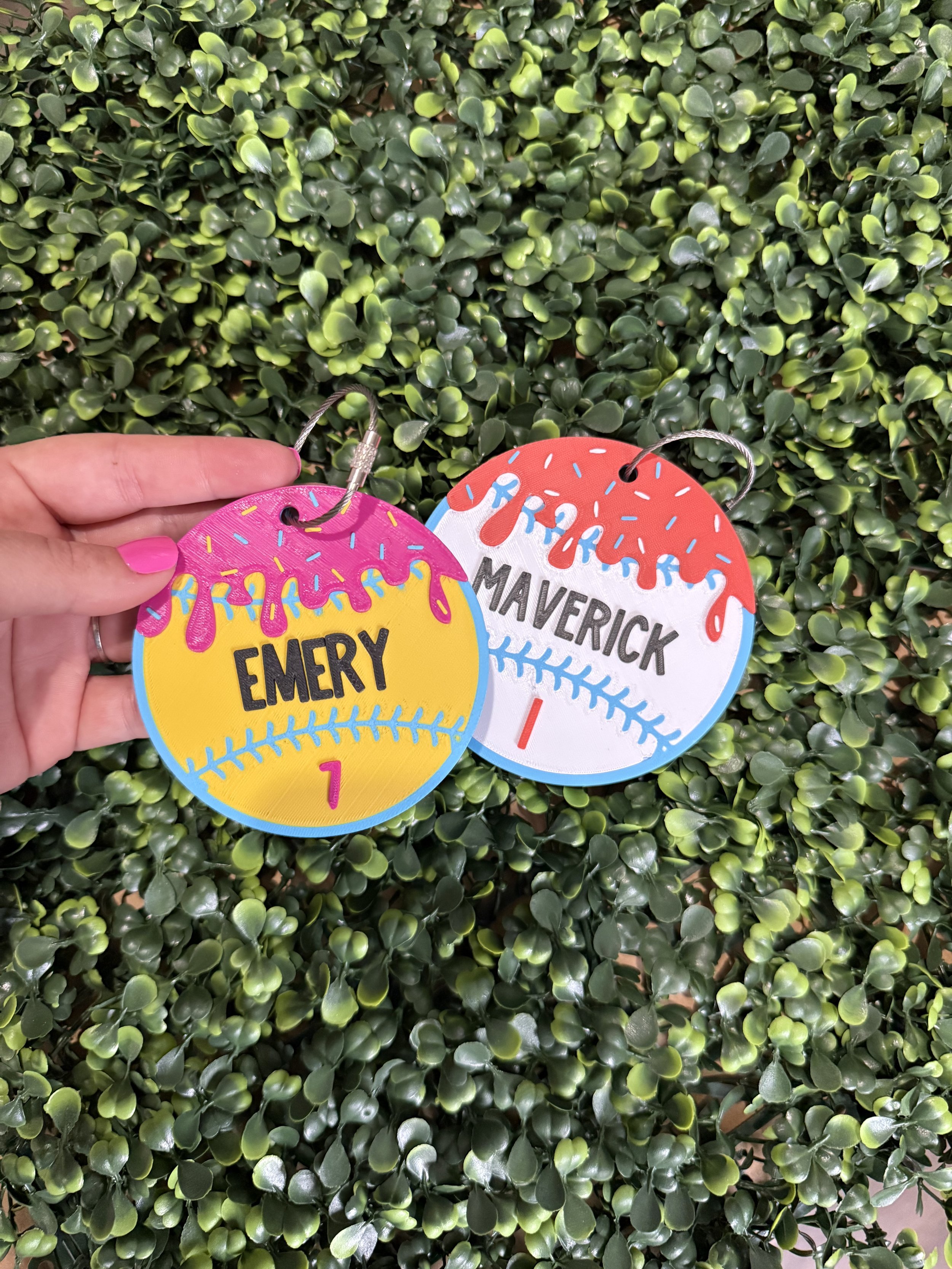 Softball & Baseball Drip Bag Tag - Personalized