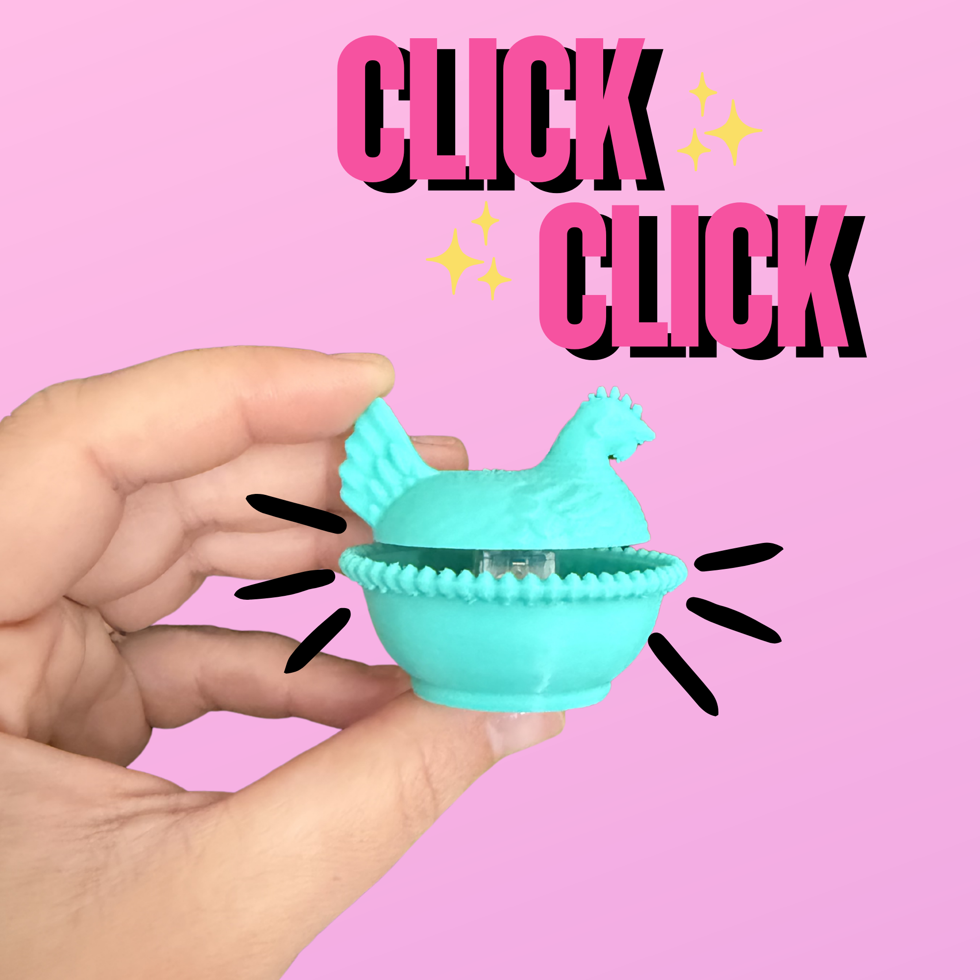 Hen on a Nest Fidget Clicker