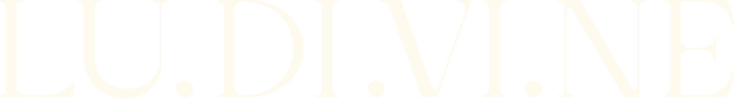 Logo avec les lettres L, U, D, I, V, N, E en majuscules, stylisées en noir et blanc.