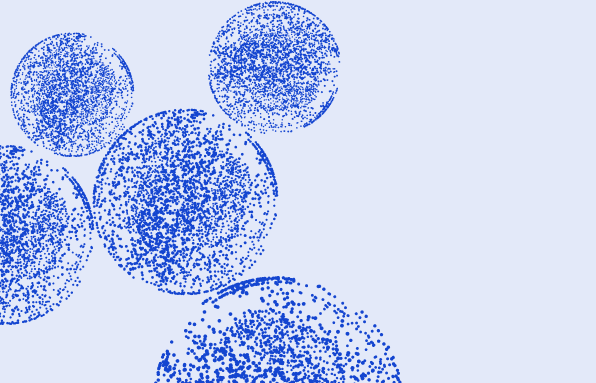 particles under a microscope