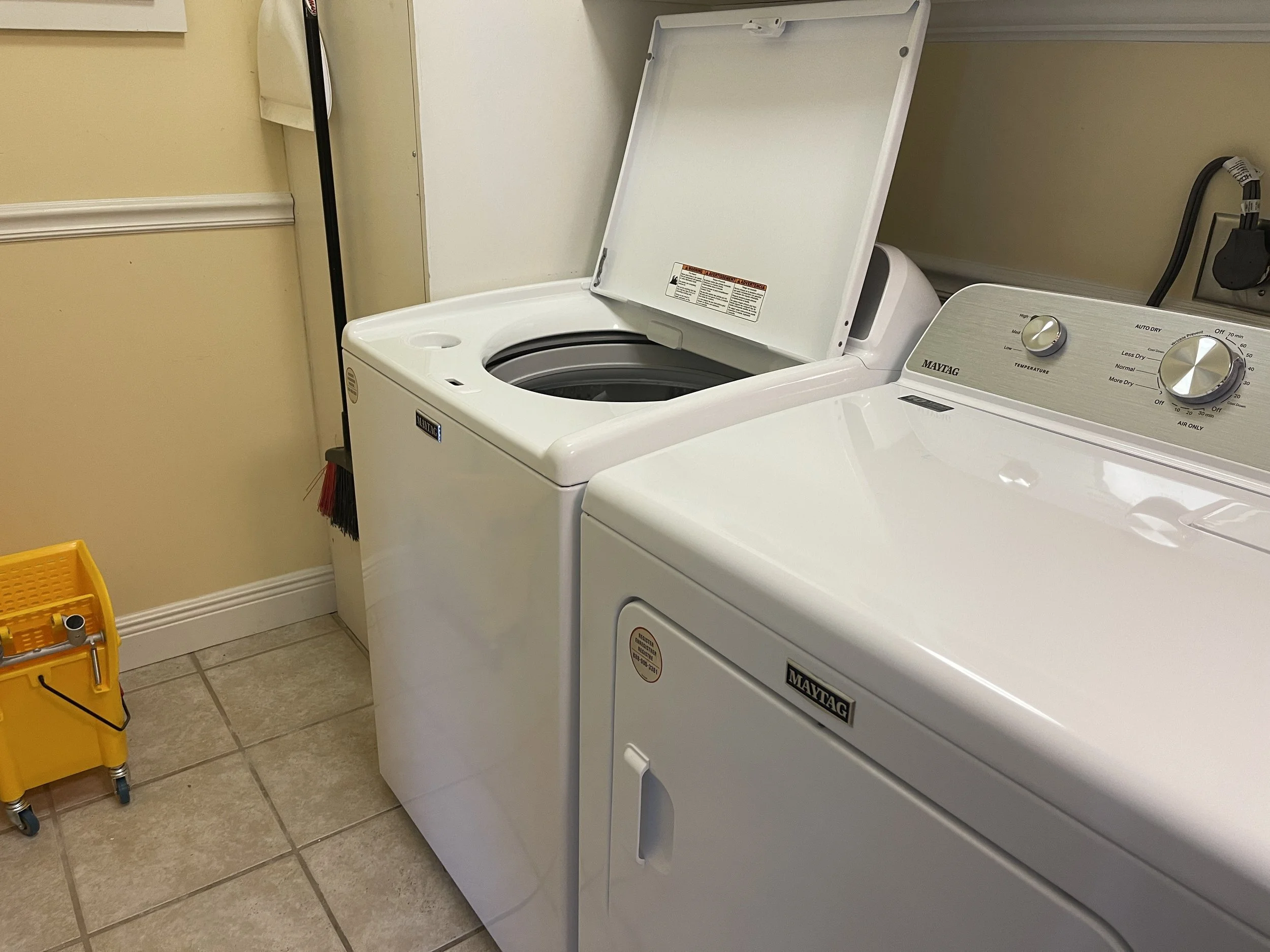 Airbnb laundry room with washer and dryer