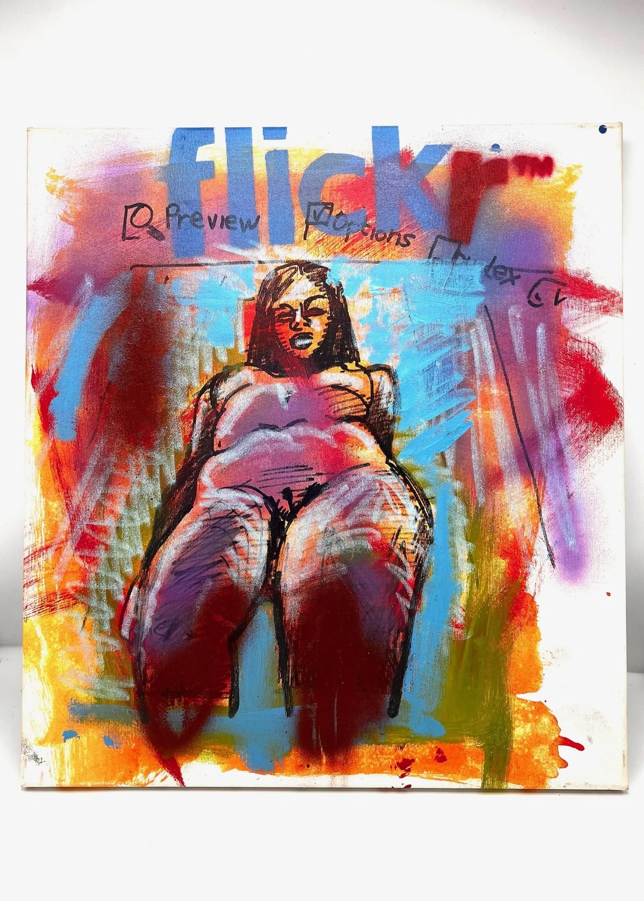 Peter Klashorst, Flickr, mixed media on canvas, 55 × 50 cm — photo 1