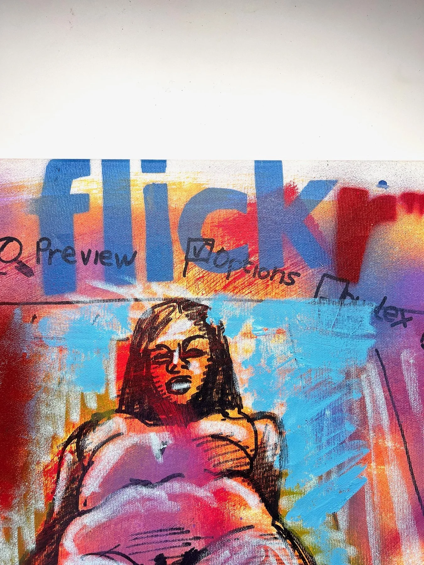 Peter Klashorst, Flickr, mixed media on canvas, 55 × 50 cm — photo 2