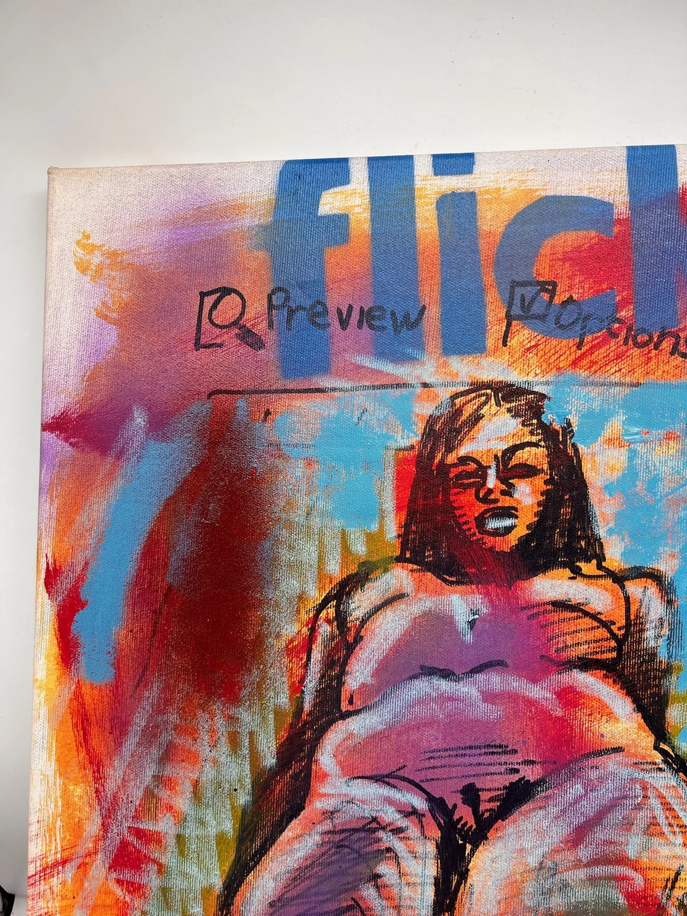 Peter Klashorst, Flickr, mixed media on canvas, 55 × 50 cm — photo 3