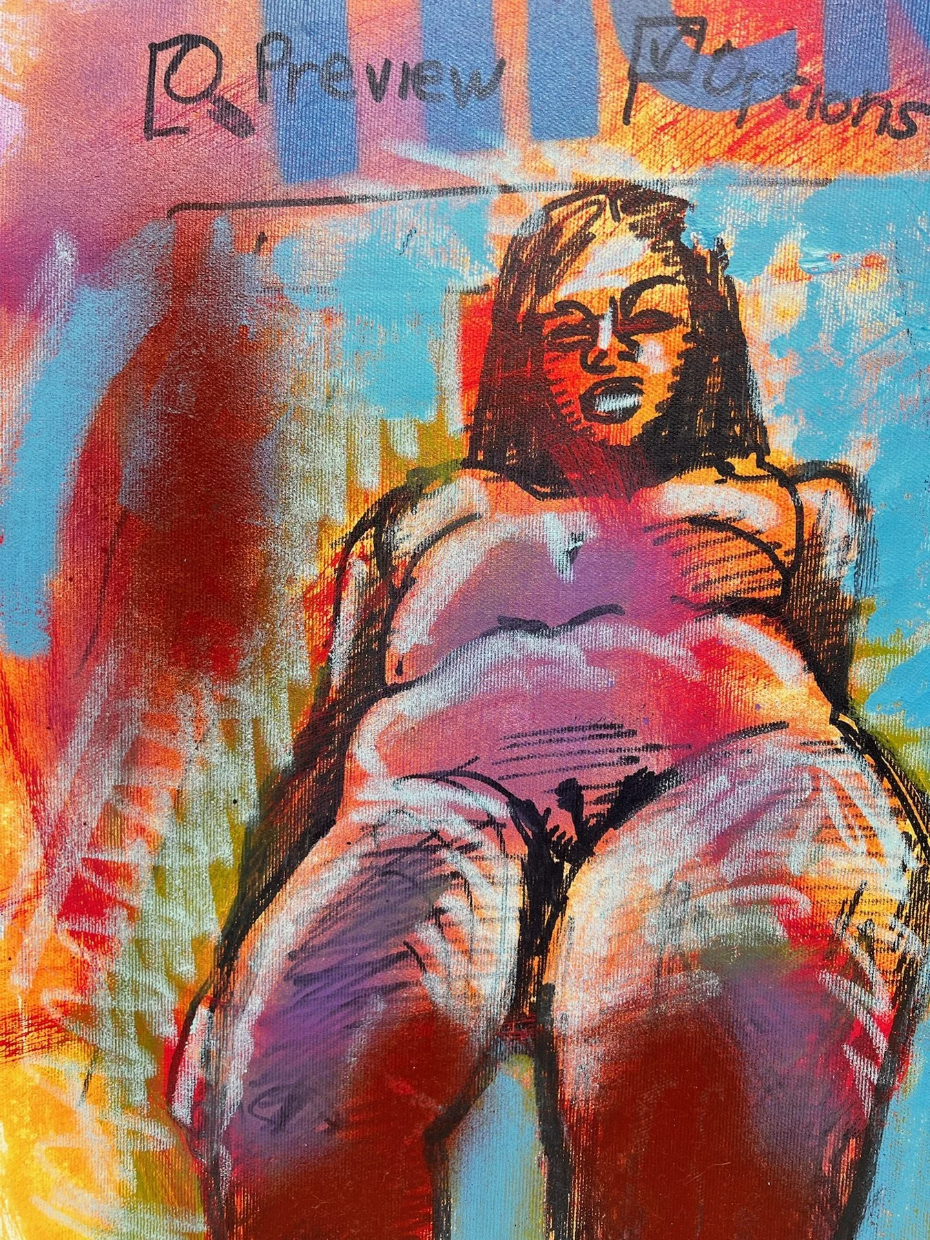 Peter Klashorst, Flickr, mixed media on canvas, 55 × 50 cm — photo 4