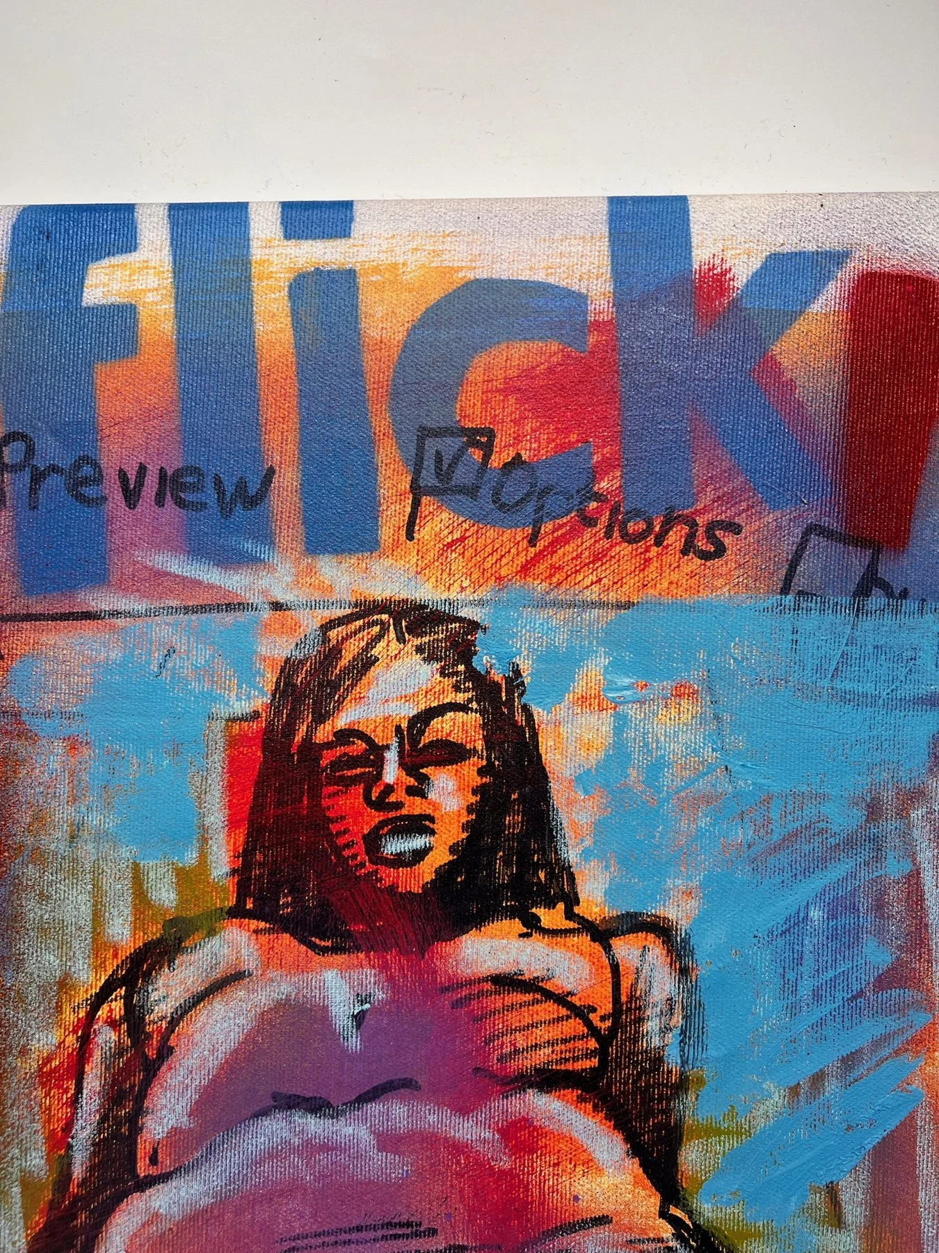 Peter Klashorst, Flickr, mixed media on canvas, 55 × 50 cm — photo 13