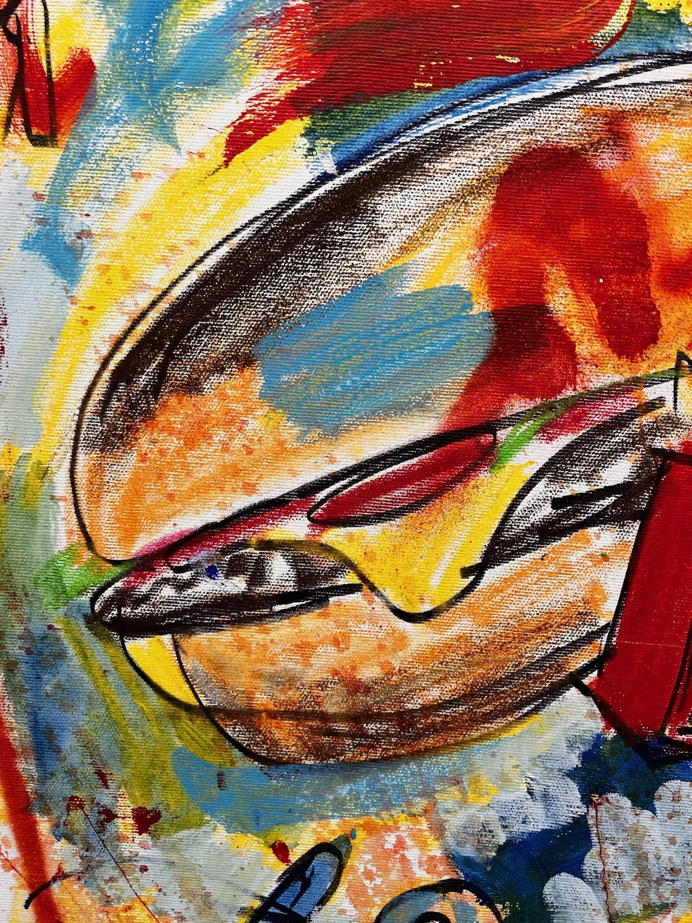 Peter Klashorst, Fast Food, mixed media on canvas, 55 × 50 cm — photo 2