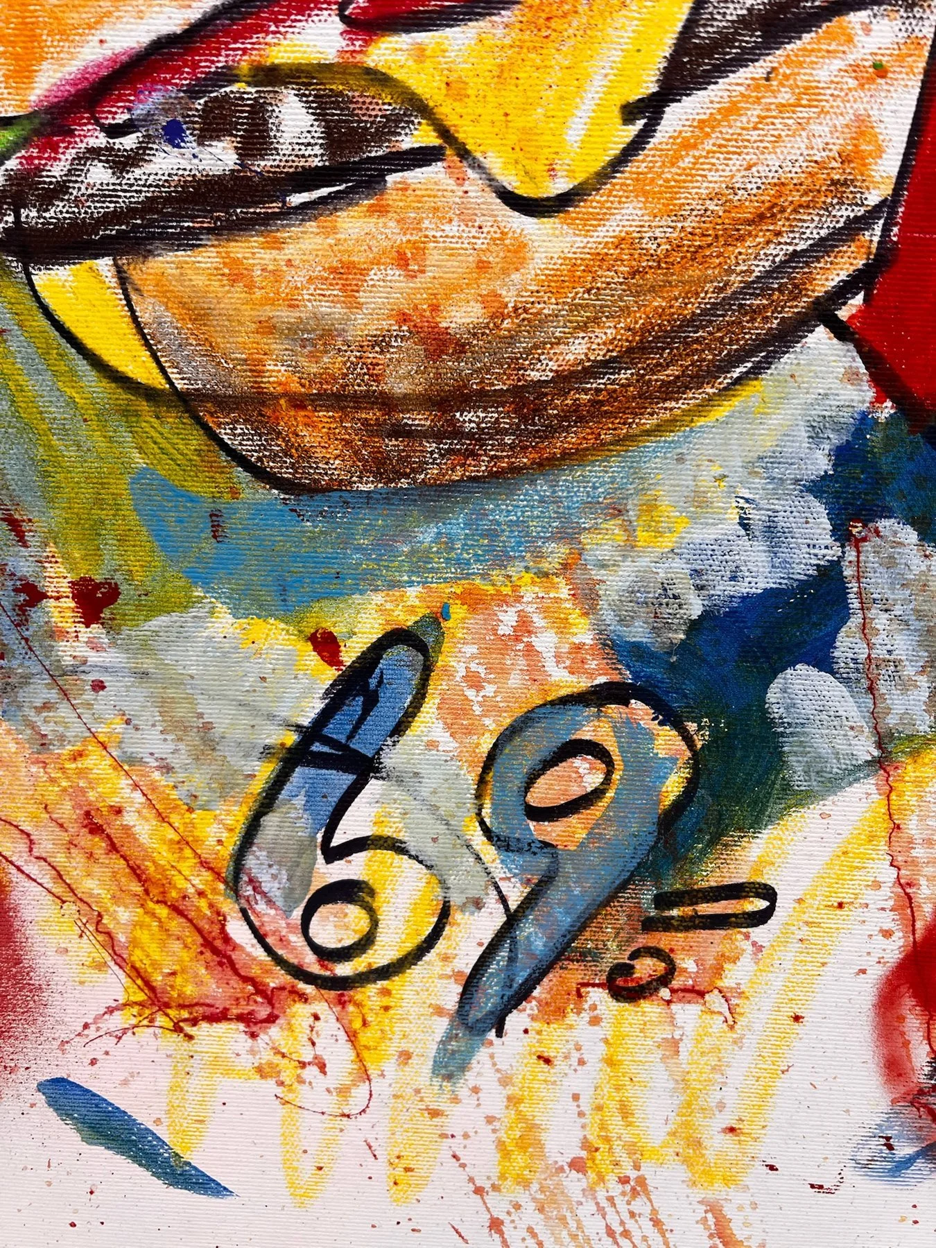 Peter Klashorst, Fast Food, mixed media on canvas, 55 × 50 cm — photo 4