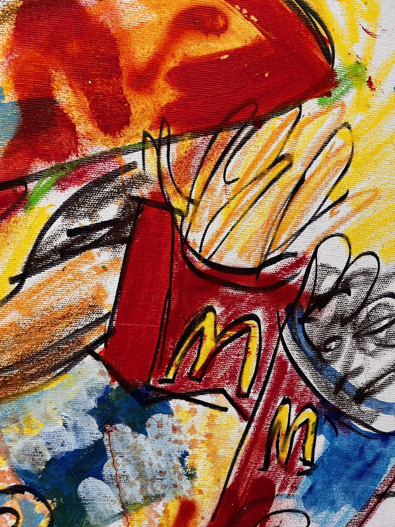 Peter Klashorst, Fast Food, mixed media on canvas, 55 × 50 cm — photo 9