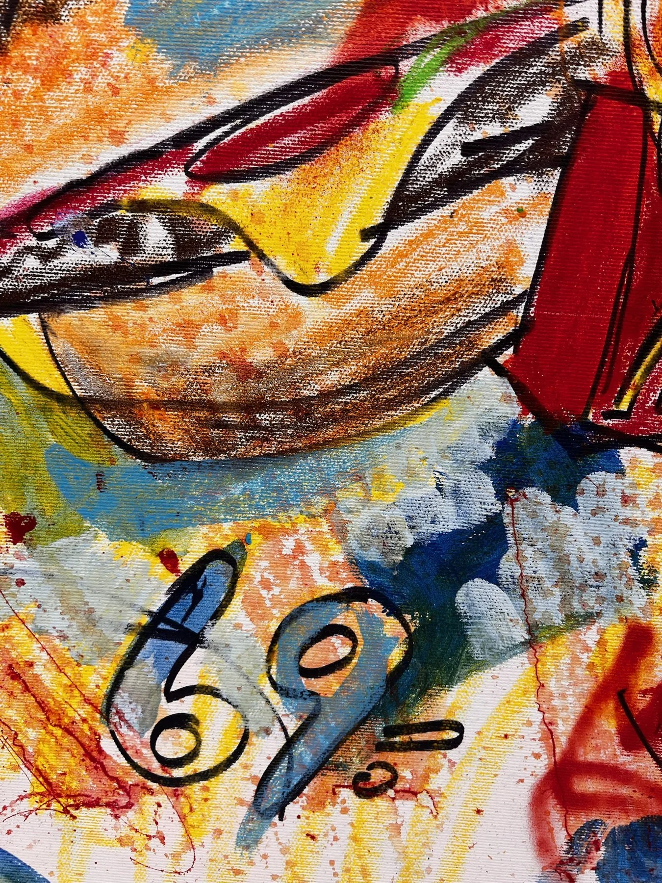 Peter Klashorst, Fast Food, mixed media on canvas, 55 × 50 cm — photo 11