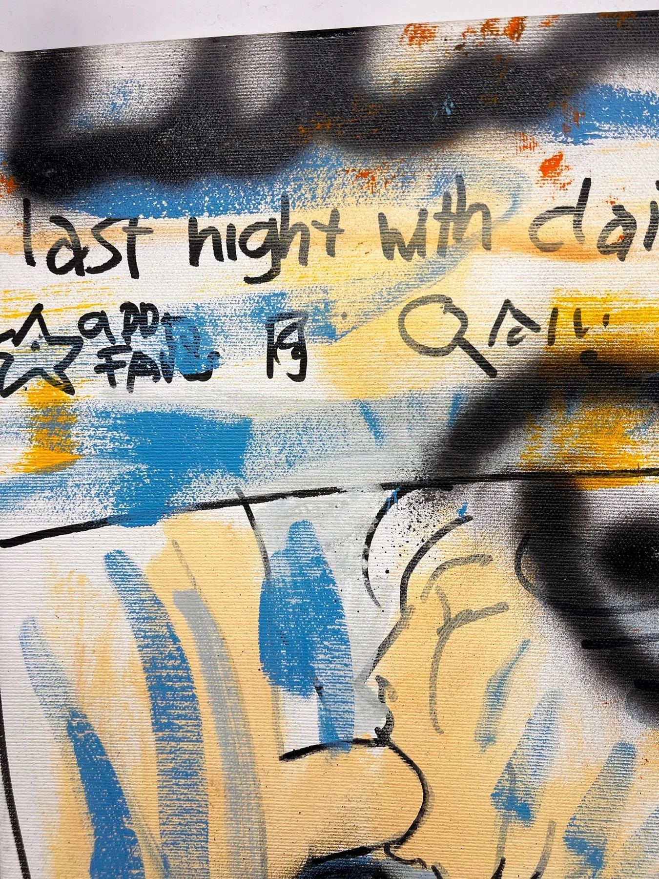Peter Klashorst, Last Night with Claire, mixed media on canvas, 55 × 35 cm — photo 5