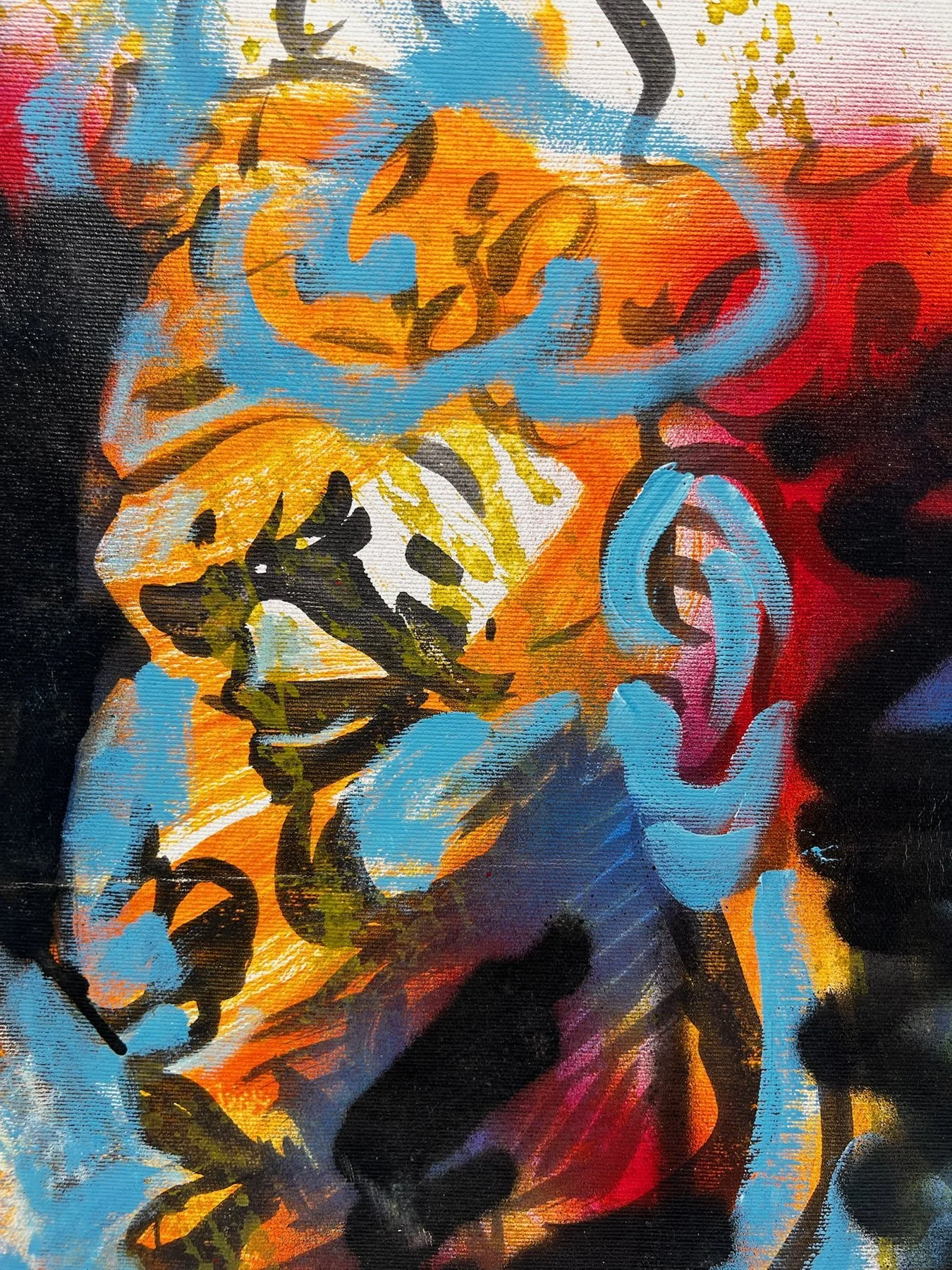 Peter Klashorst, African Man, mixed media on canvas, 53 × 38 cm — photo 3