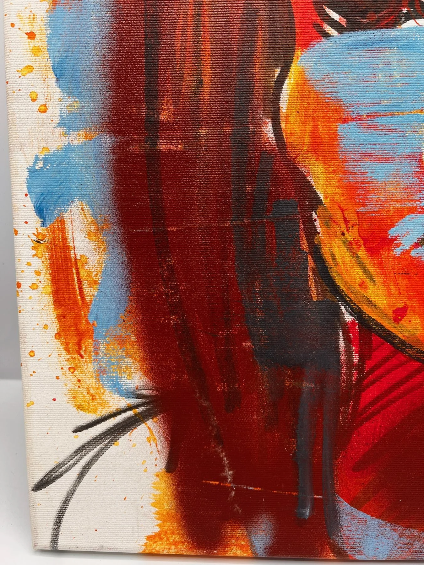 Peter Klashorst, Red Girl, mixed media on canvas, 50 × 50 cm — photo 4