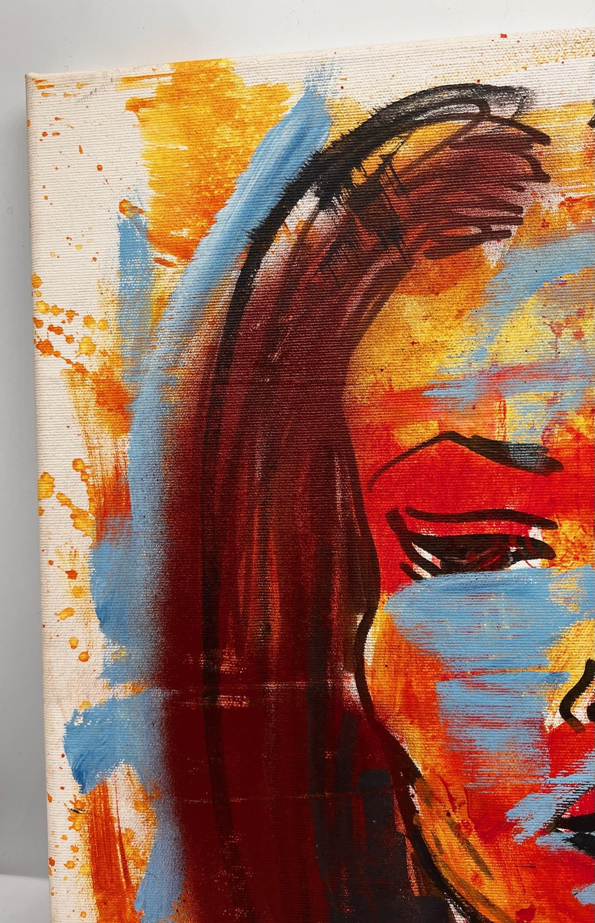 Peter Klashorst, Red Girl, mixed media on canvas, 50 × 50 cm — photo 5