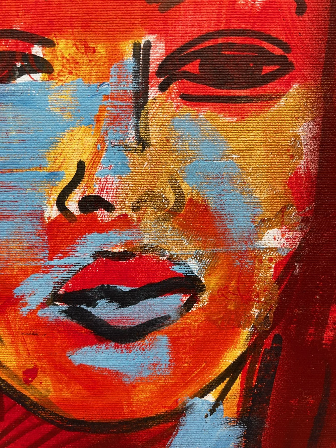 Peter Klashorst, Red Girl, mixed media on canvas, 50 × 50 cm — photo 8