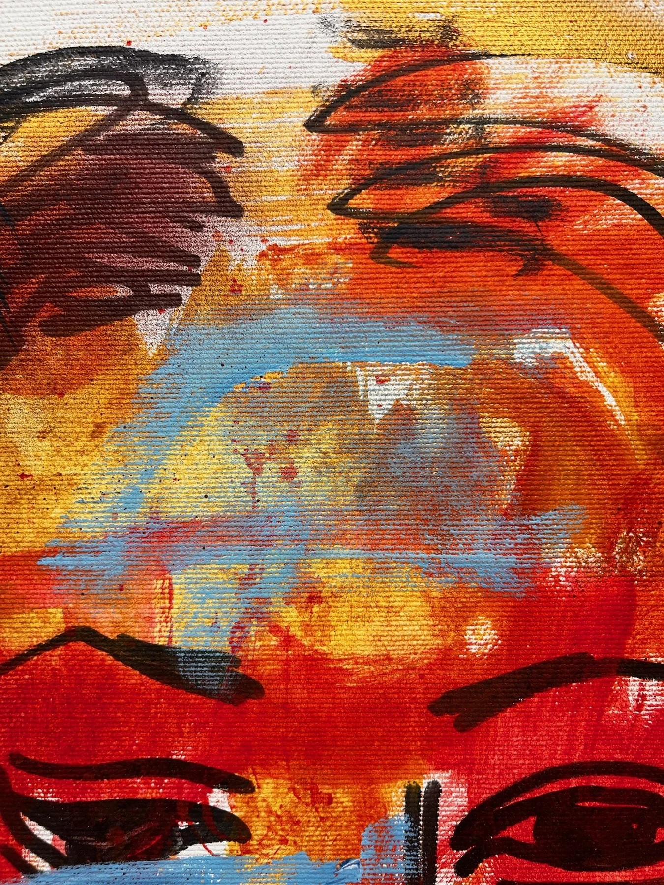 Peter Klashorst, Red Girl, mixed media on canvas, 50 × 50 cm — photo 9