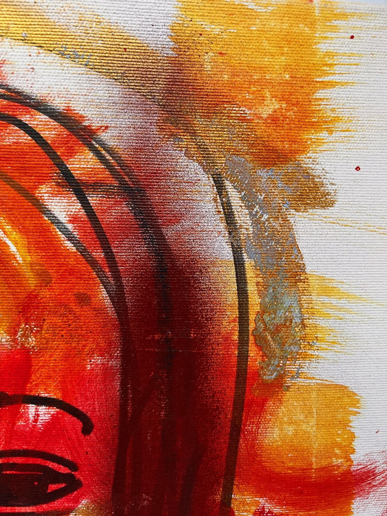 Peter Klashorst, Red Girl, mixed media on canvas, 50 × 50 cm — photo 10