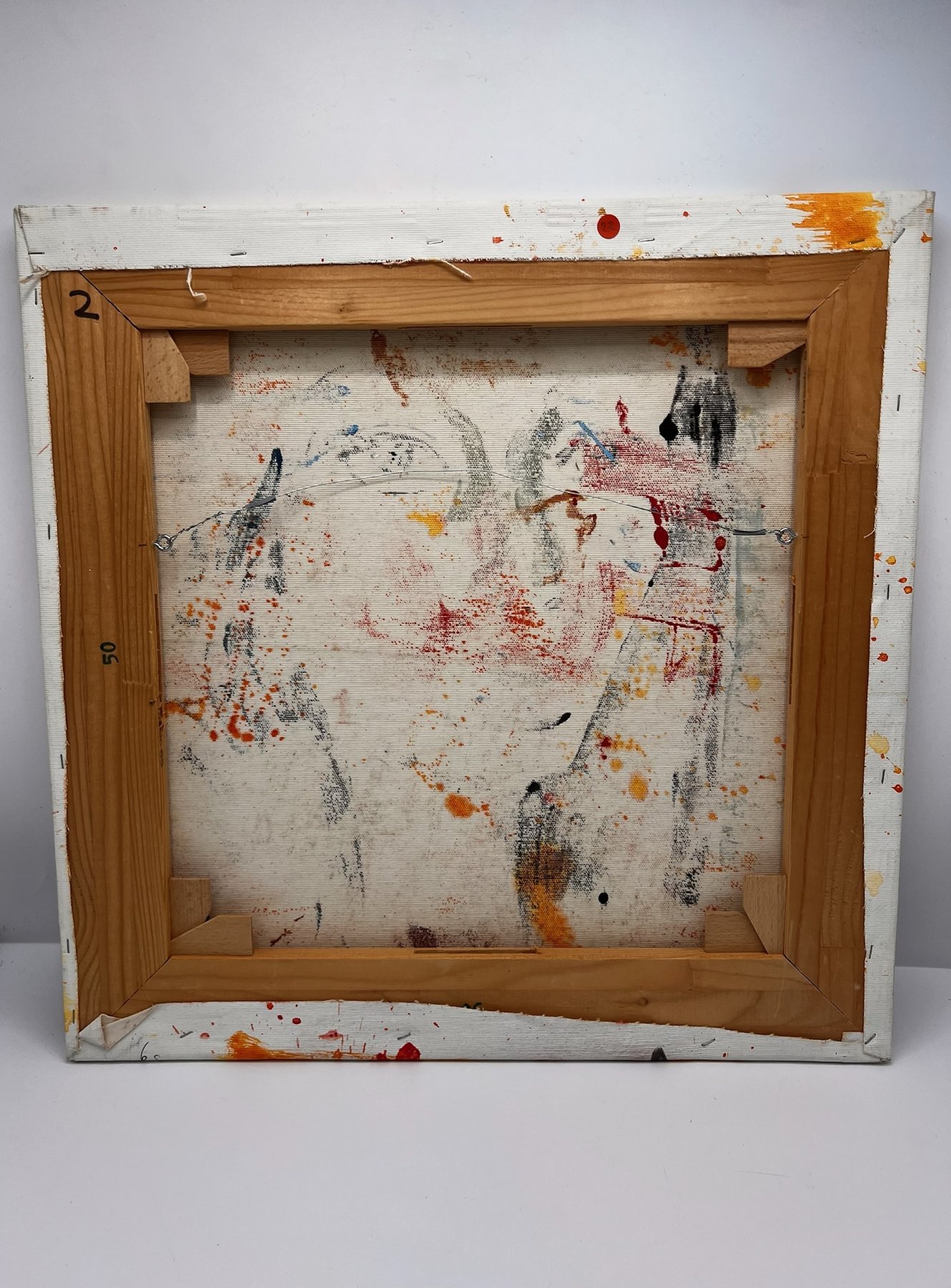 Peter Klashorst, Red Girl, mixed media on canvas, 50 × 50 cm — photo 11