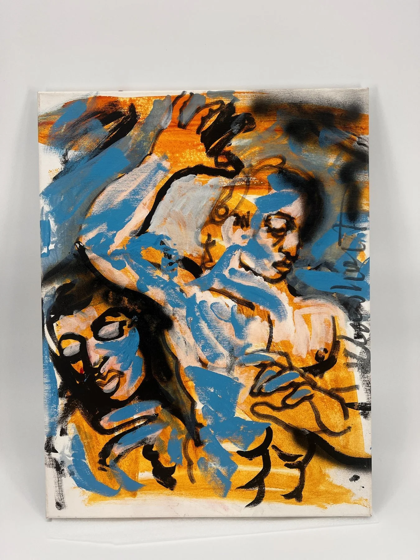 Peter Klashorst, Boys, mixed media on canvas, 65 × 50 cm — photo 1