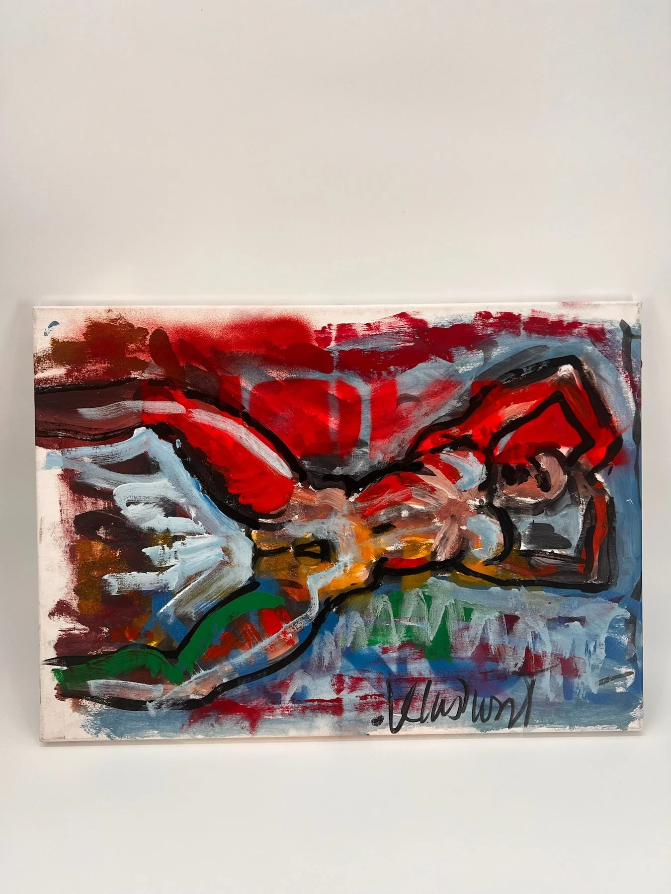 Peter Klashorst, Men, mixed media on canvas, 50 × 70 cm — photo 1