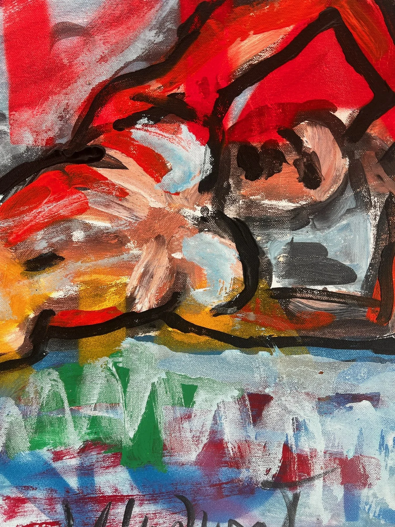 Peter Klashorst, Men, mixed media on canvas, 50 × 70 cm — photo 3