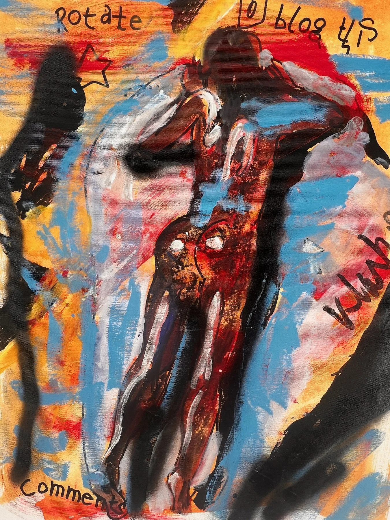 Peter Klashorst, Blog It, mixed media on canvas, 65 × 55 cm — photo 2