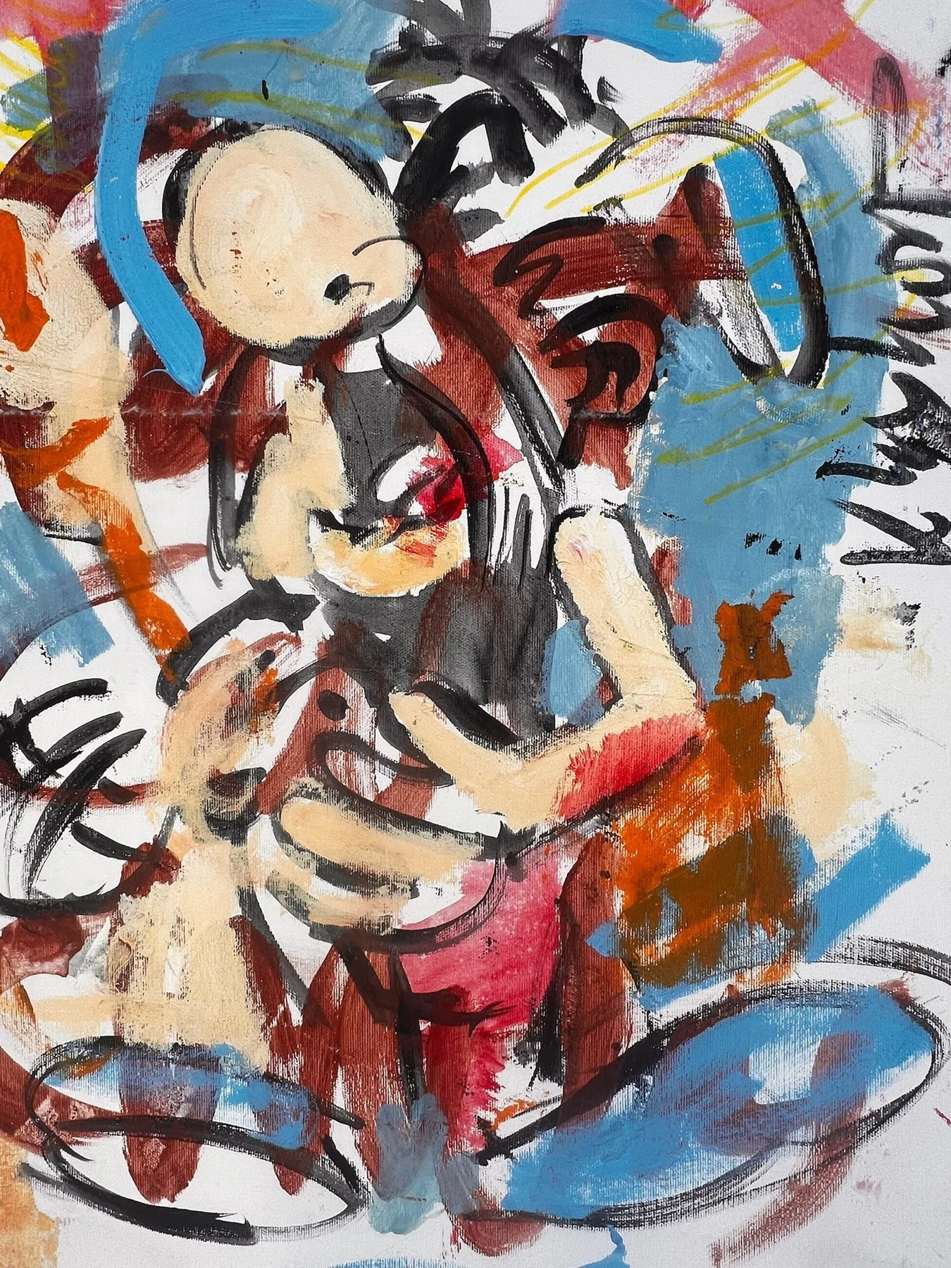 Peter Klashorst, Asterix, mixed media on canvas, 85 × 55 cm — photo 3